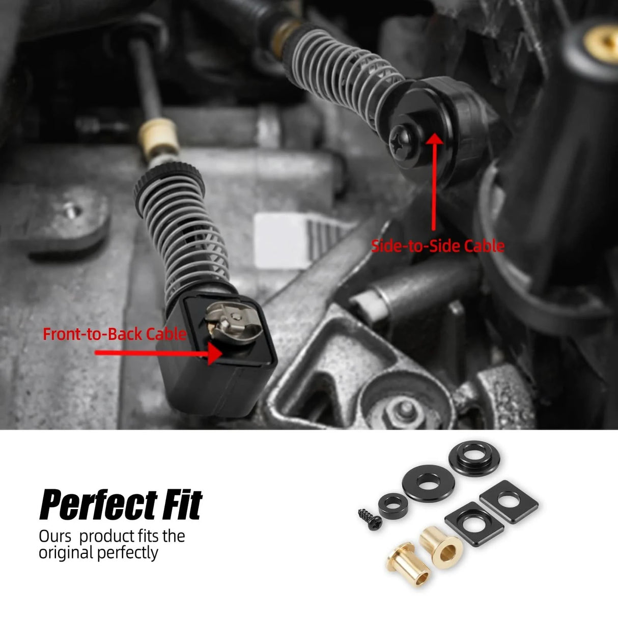 Billet Shifter Cable End Bushing Kit – MQ350 6-Speed Manual (VW / Audi Applications)