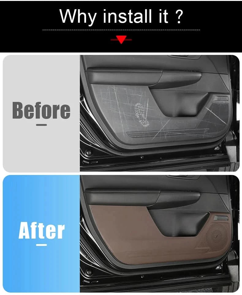 Honda CR-V 6th Gen Door Anti-Kick Pads – PU Leather Side Panel Protectors (2023–2025 Hybrid)