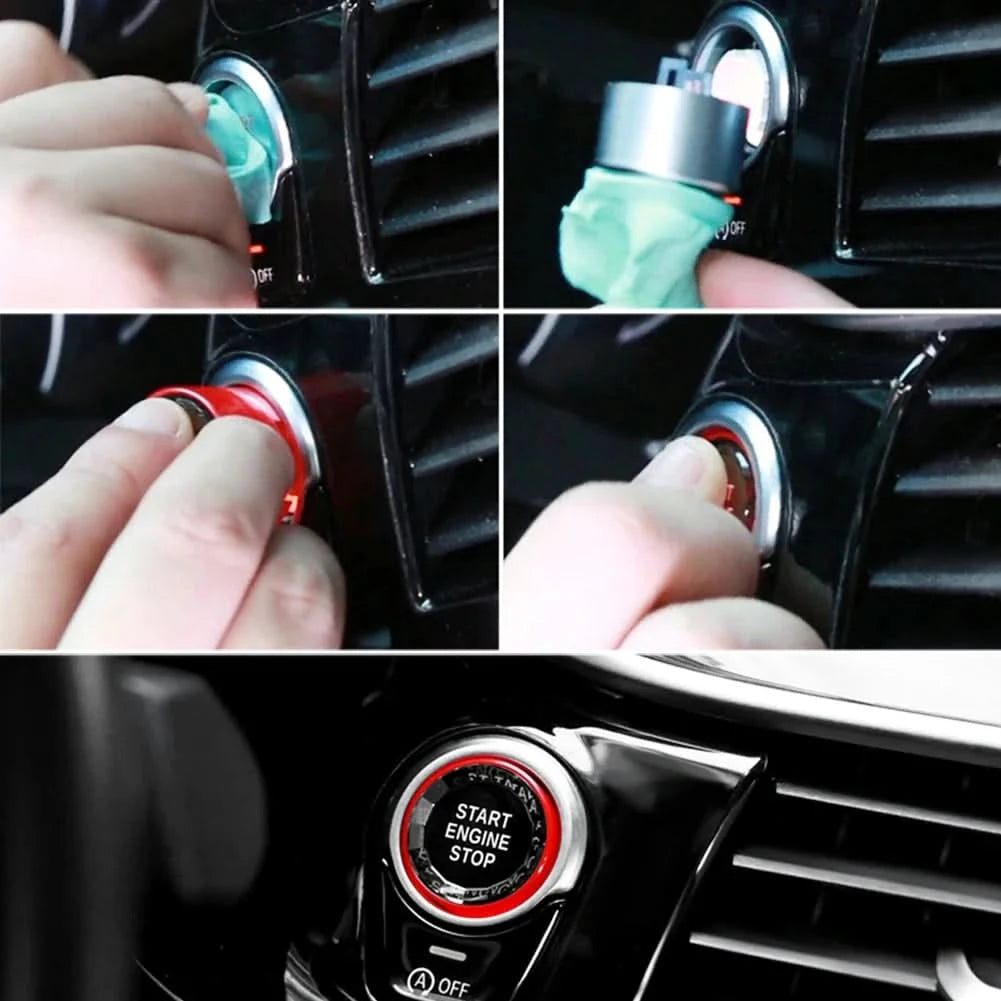Crystal Engine Start Stop Button Cover for BMW E-Chassis Models – Interior Trim Upgrade