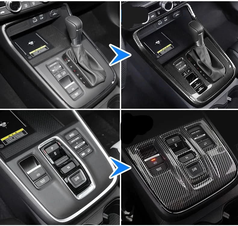 Honda CR-V 6th Gen Gear Shift Panel Trim – Carbon-Style ABS Interior Cover (2023–2025)