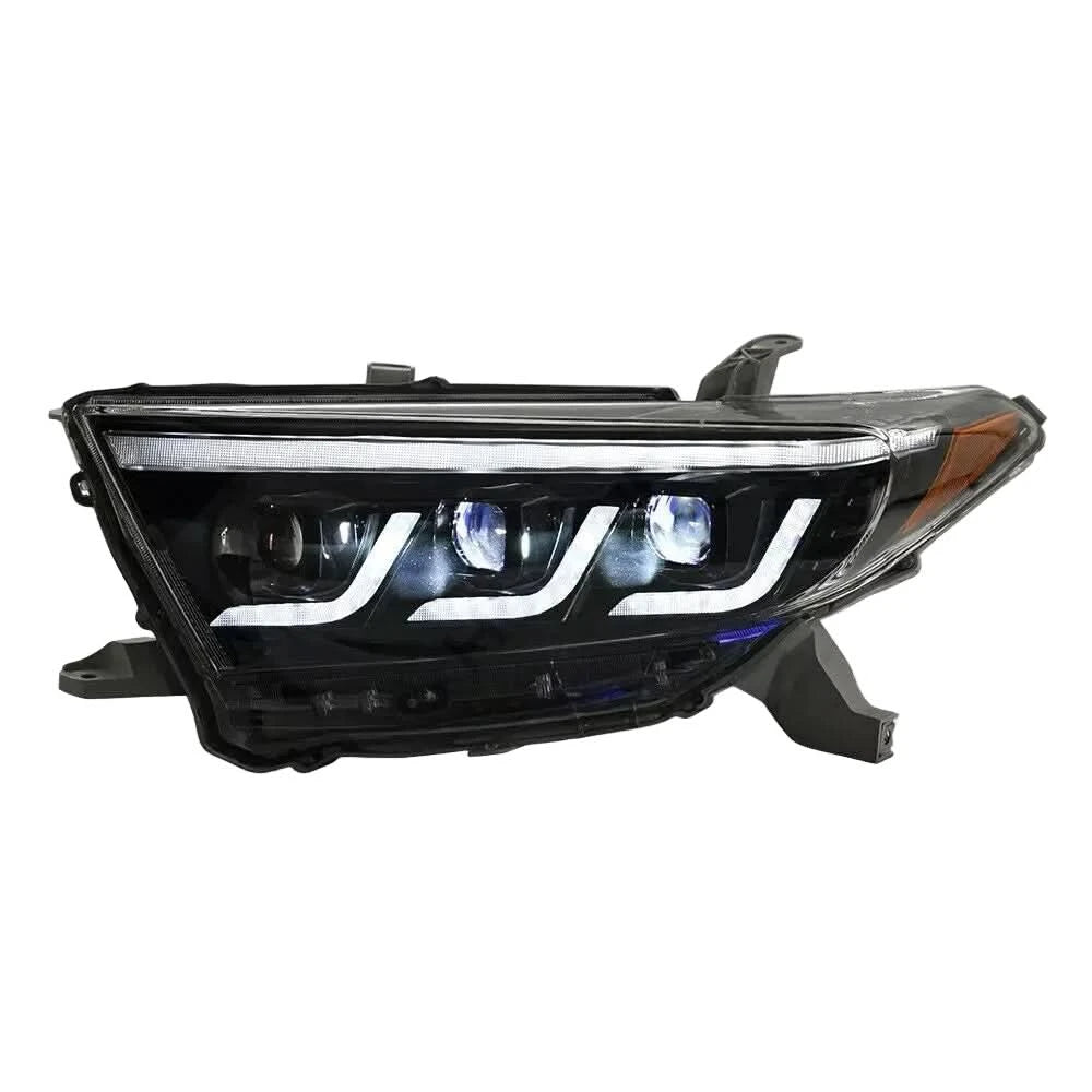 LED Headlight Assembly with Sequential Turn Signals & DRL – Toyota Highlander (2011–2014)