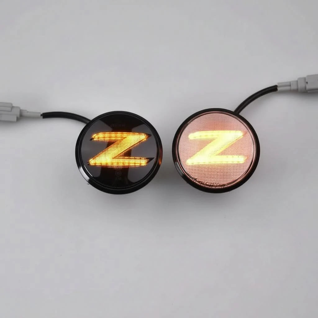 LED Dynamic Z-Logo Side Marker Lights — Sequential Turn Signals for Nissan 370Z (2009–2020)