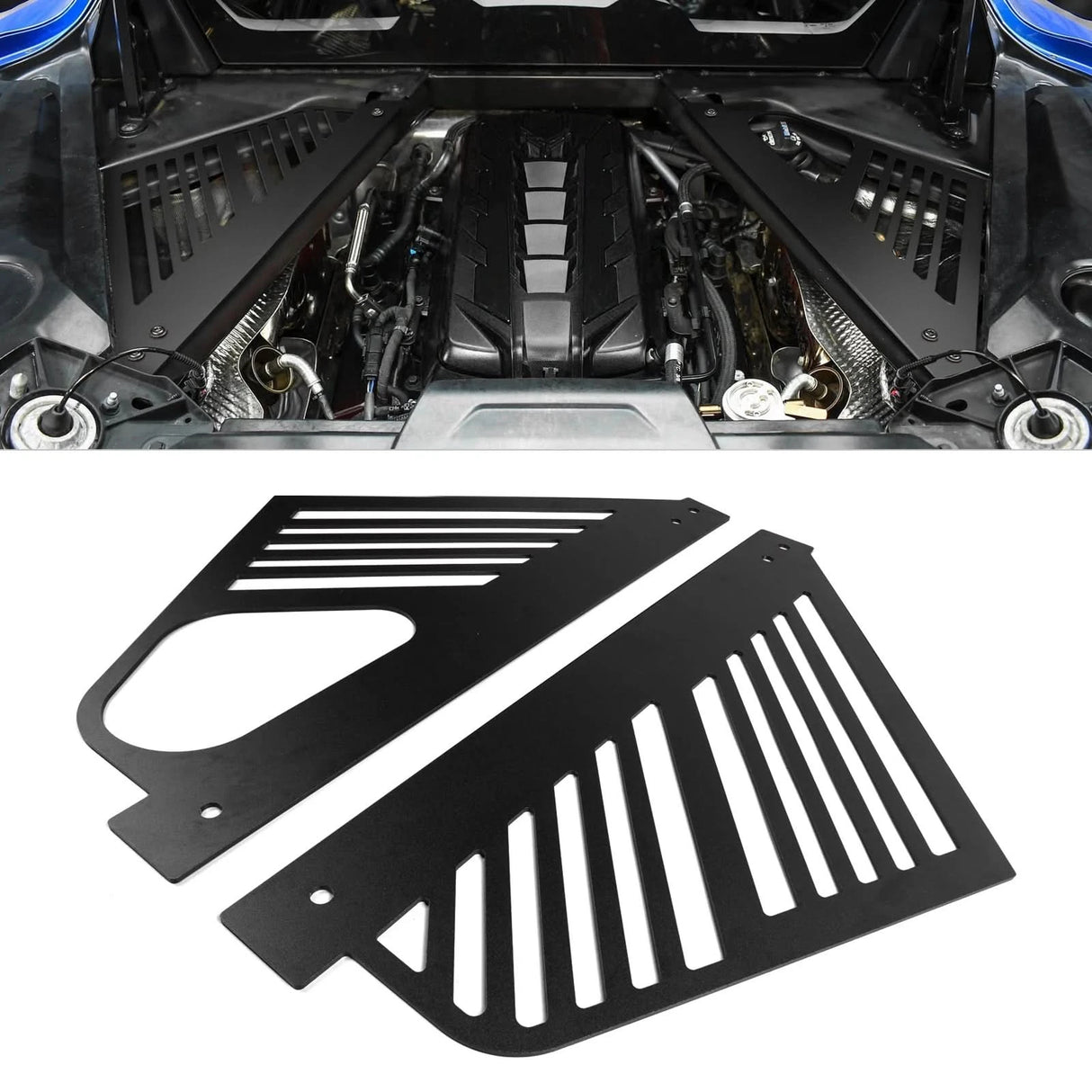 Aluminum Engine Bay Compartment Covers for Corvette C8 (2020–2023)