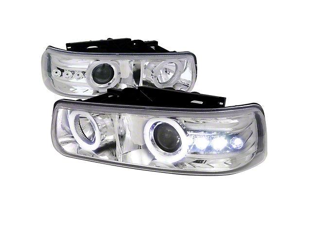 Spec-D Projector Headlights Chevy Silverado / Tahoe / Suburban (99-06) Black/Chrome Housing