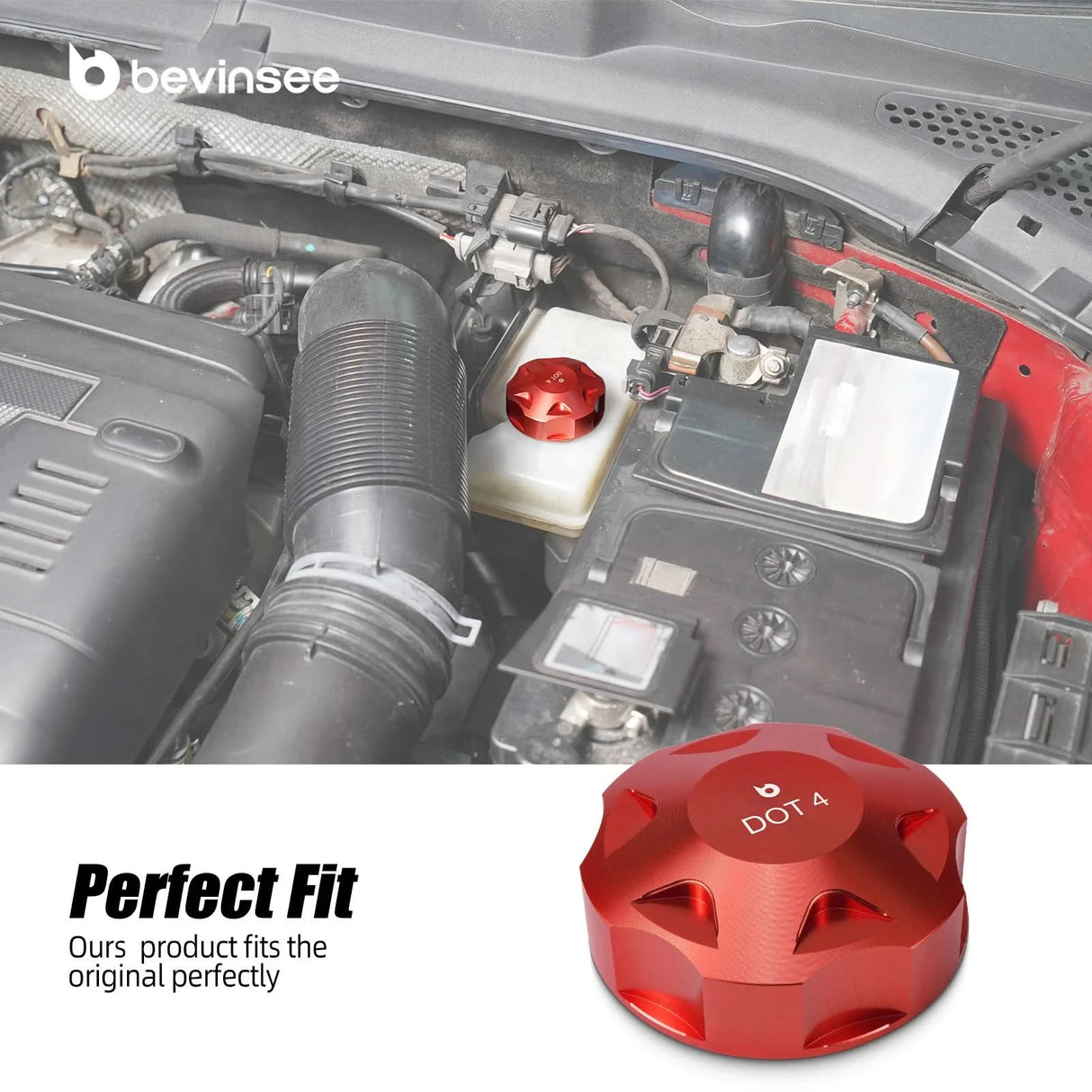 Billet Aluminum Brake Fluid Reservoir Cap – MQB & MQB-Evo Platforms (Golf / A3 / S3 / RS3 / Passat / Tiguan)
