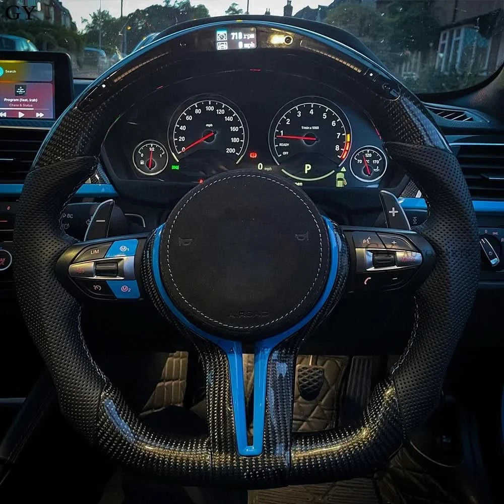 BMW Carbon Fiber LED Steering Wheel – Custom Performance Upgrade for M & F-Series Models
