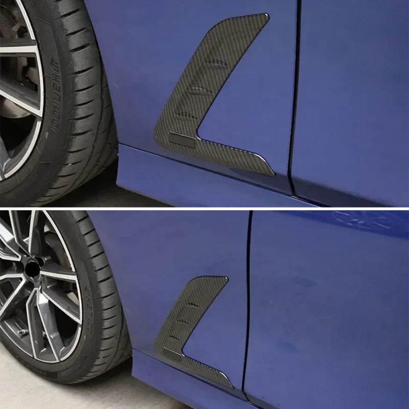 Side Fender Air Vent Trim Covers for BMW 3 Series G20 G28 (2021–2023) – Gloss Black / Carbon Look