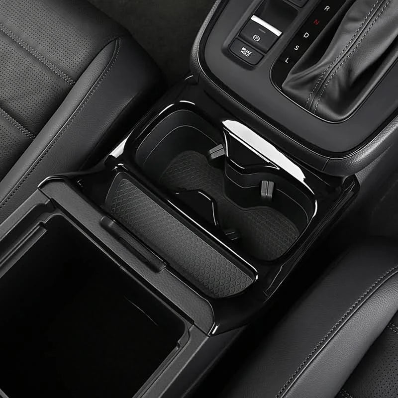 Honda CR-V 6th Gen Center Console Cup Holder Trim – Carbon-Style ABS Cover (2023–2025 Hybrid)