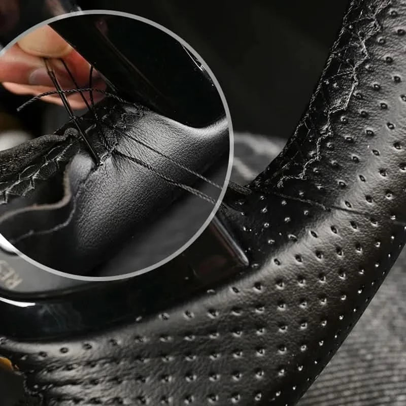DIY Stitched Steering Wheel Cover for BMW E36, E46, E39, E83 & E53 – Microfiber Leather Interior Wrap