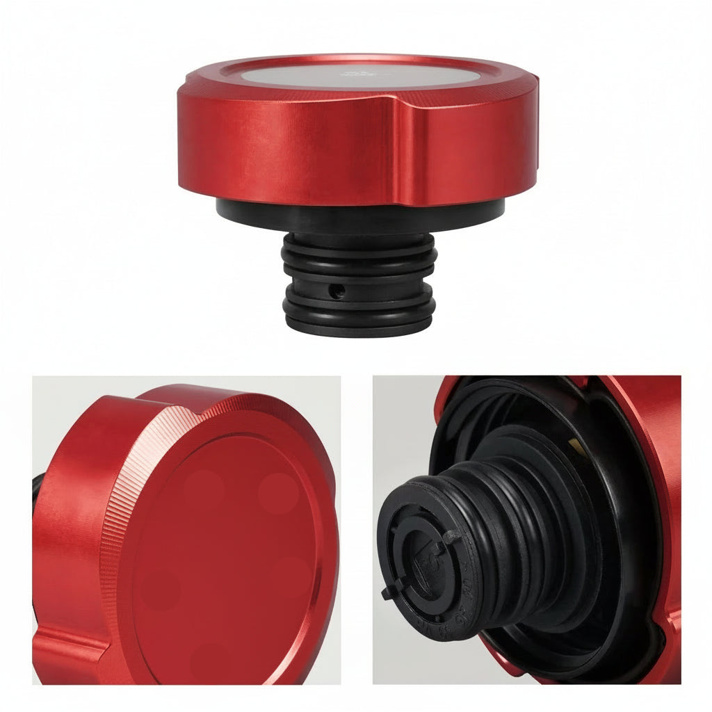 Aluminum Coolant Expansion Tank Cap for BMW E36 E46 E39 X3 E83 X5 E53 Z4 E85/E86 – CNC Billet Upgrade 1991-2006