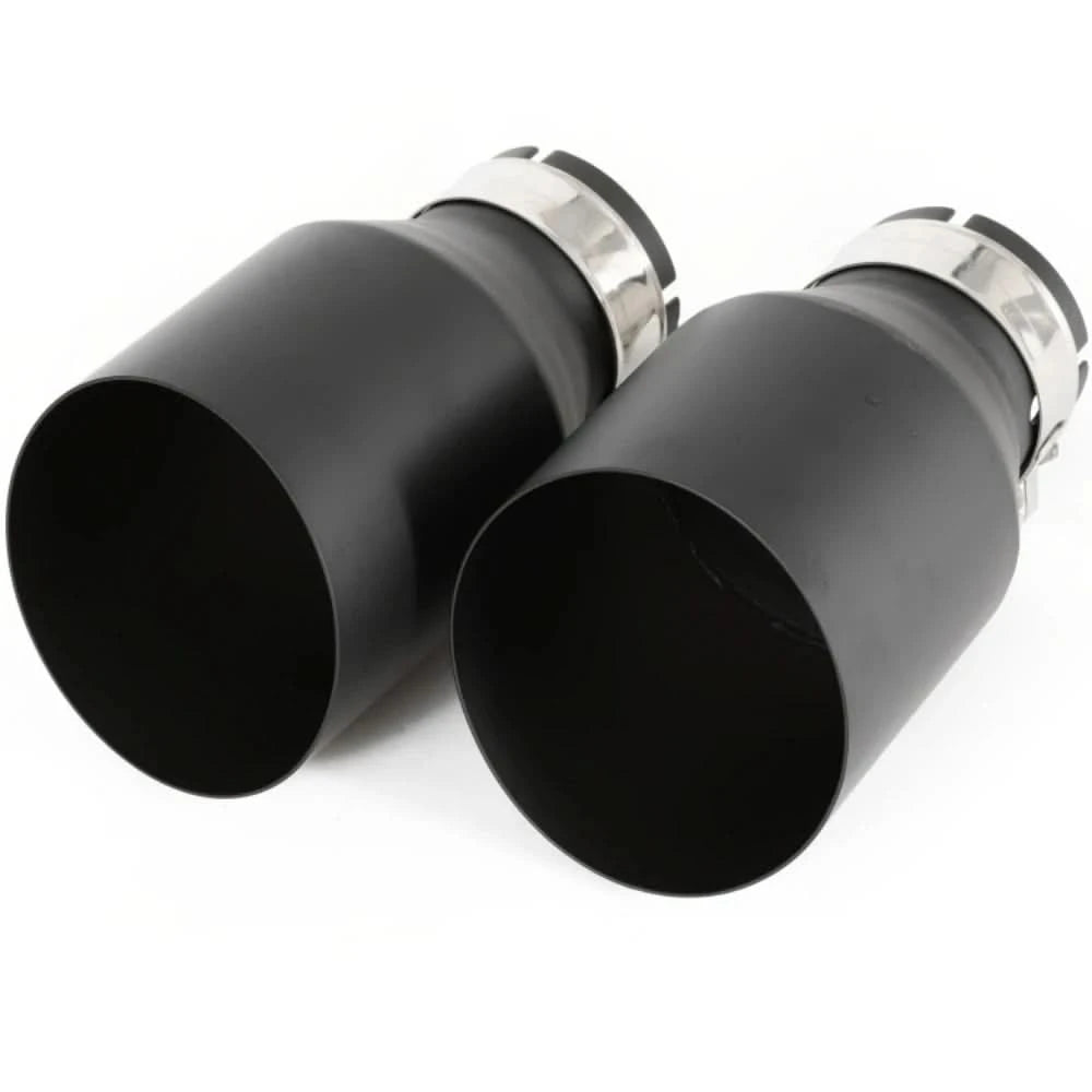 Universal Stainless Steel Single Exhaust Tip – Beveled Edge Performance Muffler Outlet (Single Unit)