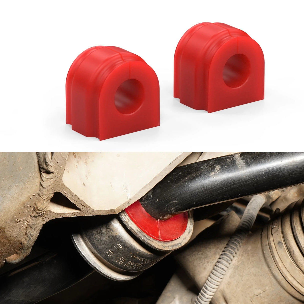80A Poly Front Sway Bar Bushings (26.5mm) – BMW E81/E82/E87/E88, E90/E91/E92/E93, Z4 E89 (OEM 31356765574)