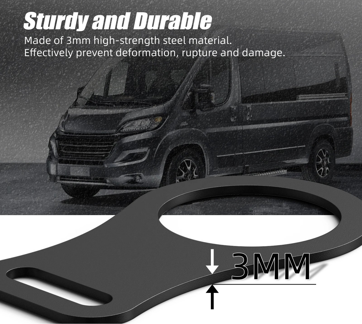 Fiat Ducato 250 / Citroen Jumper / Peugeot Boxer Steel Powder Coated Lock Fuse Tank Lid 3mm 2016 - 2021