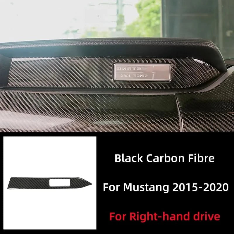 Carbon Fiber Interior Trim Sticker Set – Ford Mustang 2015–2021 Dashboard & Console Accents