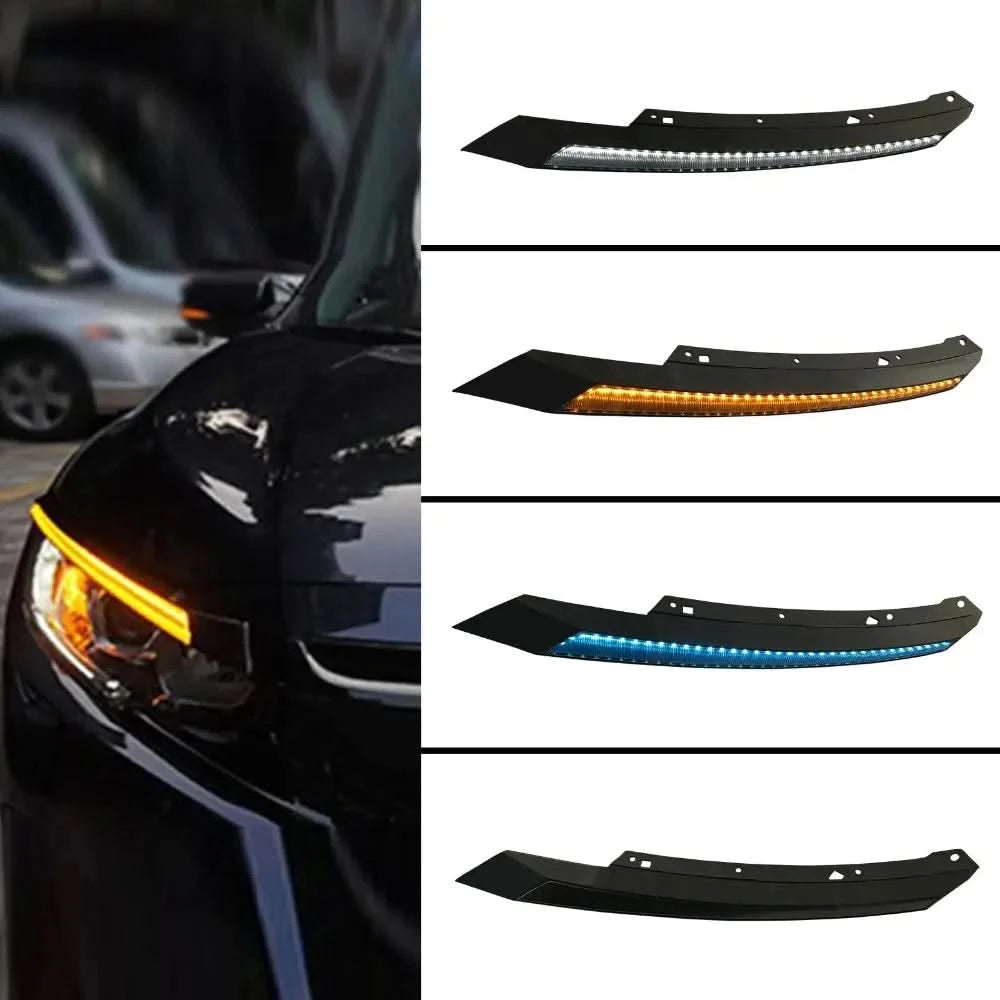 Honda Civic LED Headlight Eyebrow DRL Kit – Front Daytime Running Lights (2016–2021)