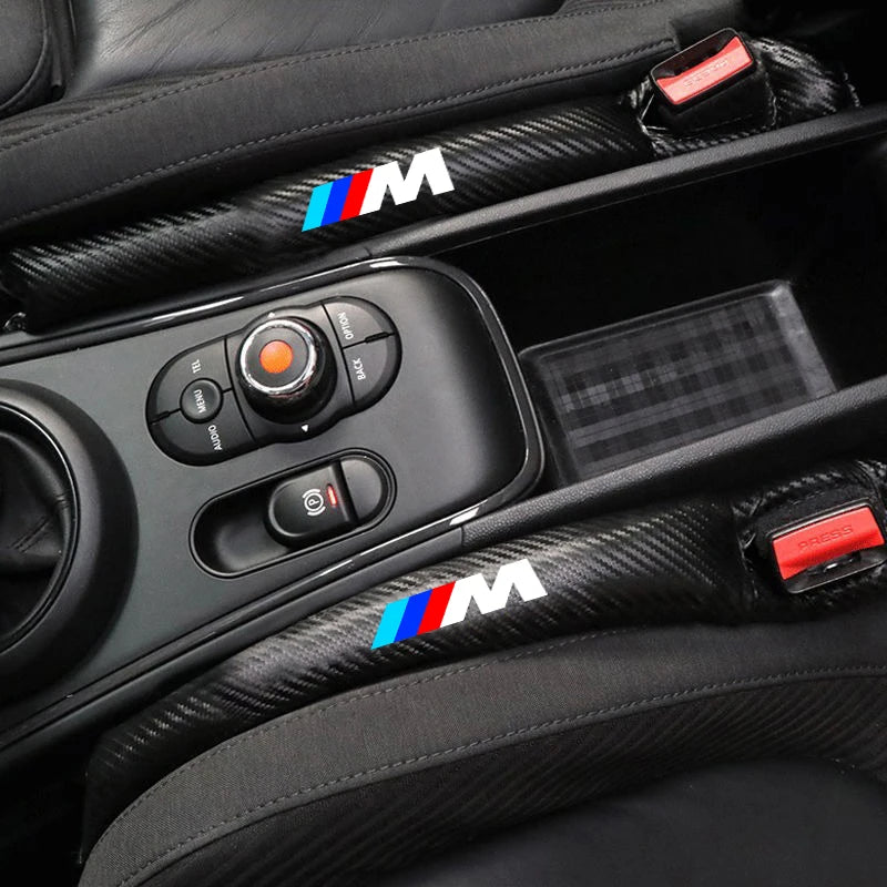 BMW Leather Car Seat Gap Filler Strip / Side Seam Leak-Proof Plug for E90 / F06 / F07 / F10 / F20 / F22 / F30 / F32 / F40 / F46 / M3 / M4 (Brown / Carbon Fiber Black)