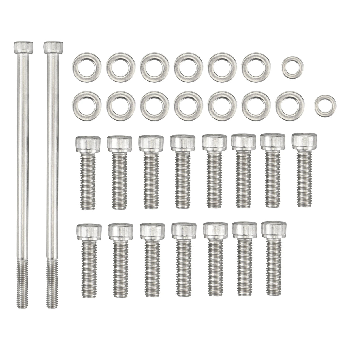 Chevy LS / LSX V8 Stainless Steel Oil Pan Bolt Kit for LS1 / LS2 / LS3 / LS6 / LS7 & Vortec 4.8L / 5.3L / 6.0L / 6.2L Truck Engines (Gen III / Gen IV)