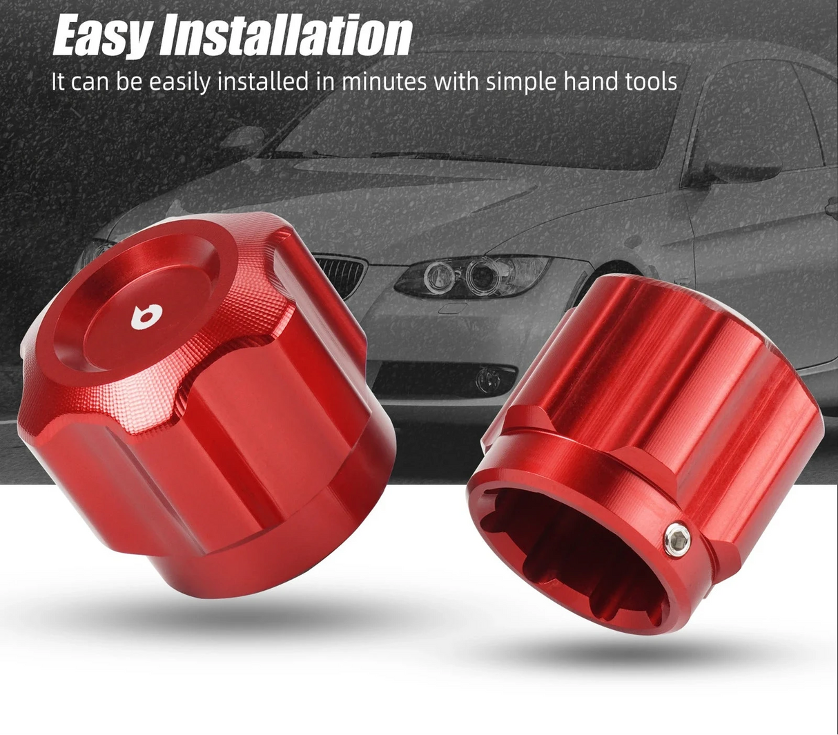 Billet Aluminum A/C Service Cap Set – BMW E-Series & MINI Platforms