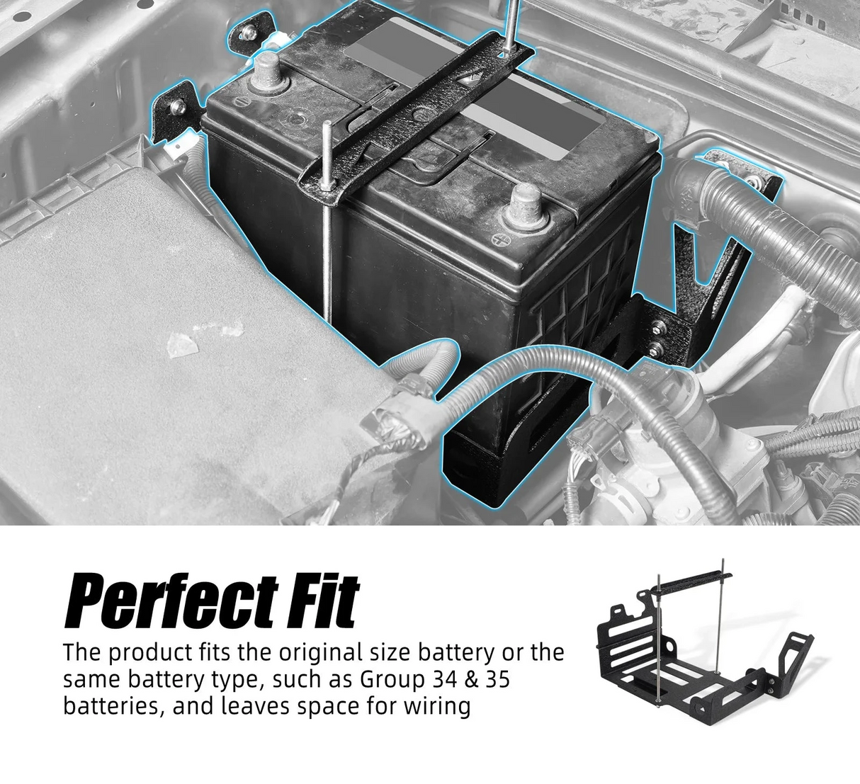 Secondary Battery Tray – Toyota 4Runner 5th Gen (2010–2023) | Group 34 / 35 Dual Battery Mount