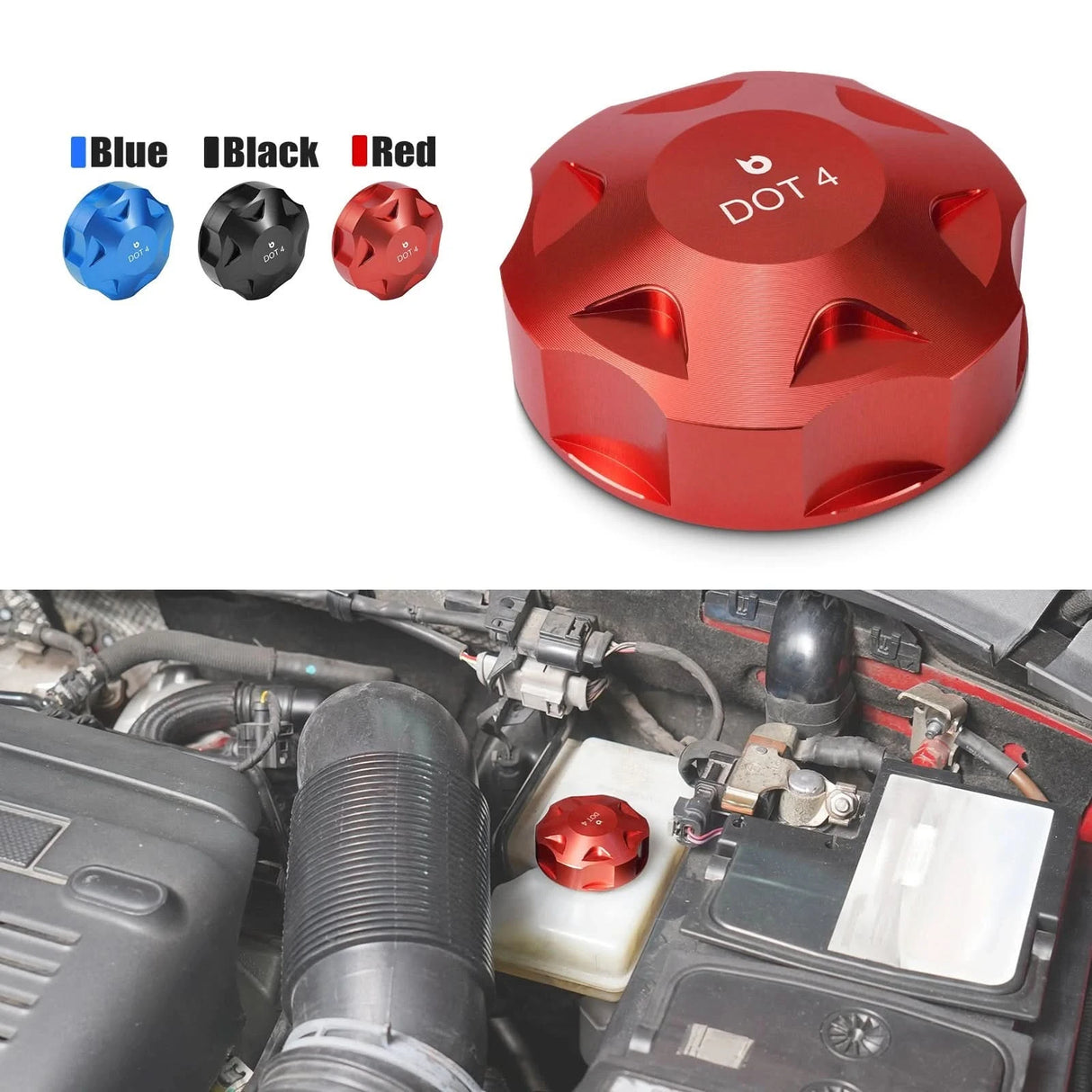 Billet Aluminum Brake Fluid Reservoir Cap – MQB & MQB-Evo Platforms (Golf / A3 / S3 / RS3 / Passat / Tiguan)