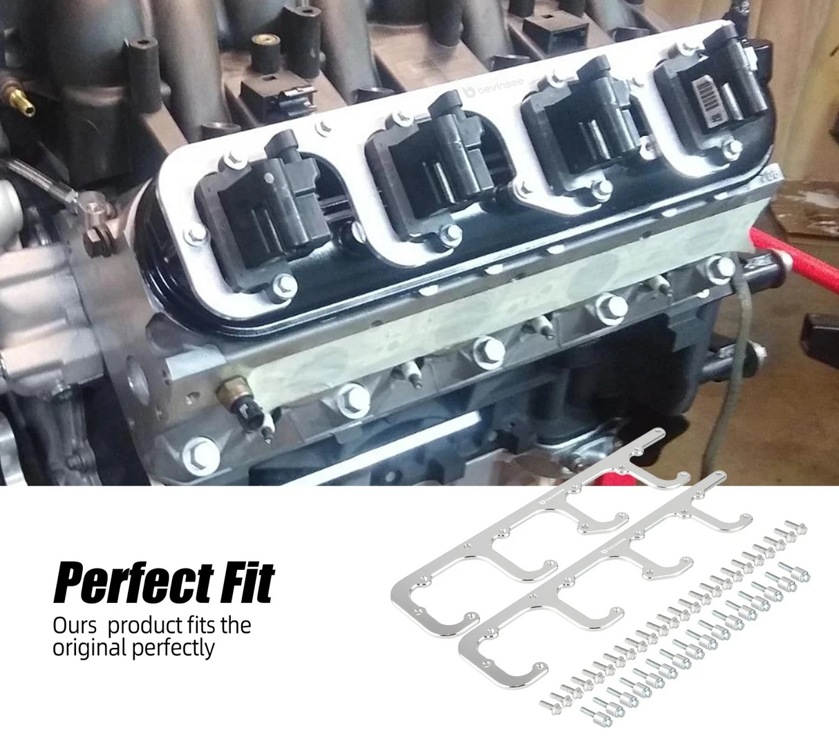 Billet LS Coil Relocation Bracket Set – Fits D514A / D510C / D581 Coils | Truck LS Engines (LQ4, LQ9, L92, L99, L33, LR4)