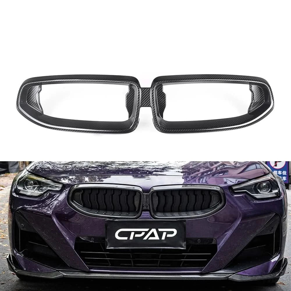 BMW 2 Series G42 Dry Carbon Fiber Front Grille – OEM-Style Replacement (2022+)