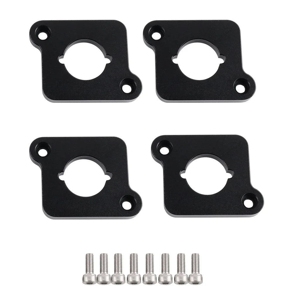 VW / Audi 1.8T 20V to 2.0 TFSI / R8 Coilpack Adapter Plate Set Billet Aluminum (Silver) for A3 / S3 / A4 / A6 / TT MK1 / Golf MK4 / GTI / Jetta / Beetle / Passat 1996 - 2011