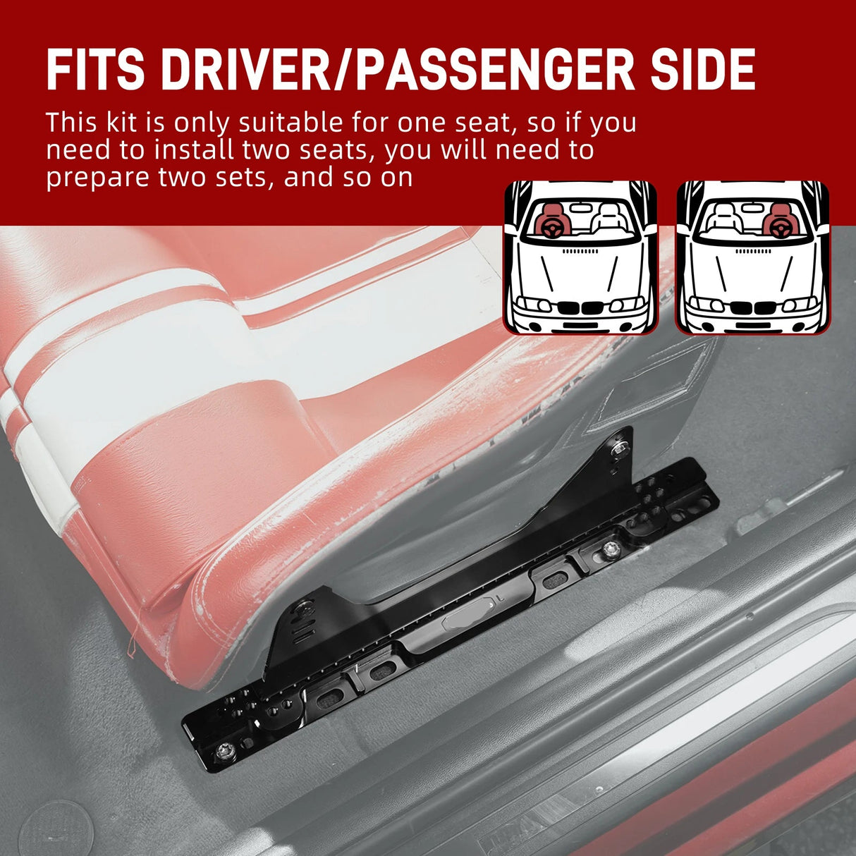 Adjustable Aluminum Seat Floor Mount Adapter – BMW E82 / E90 / E91 / E92