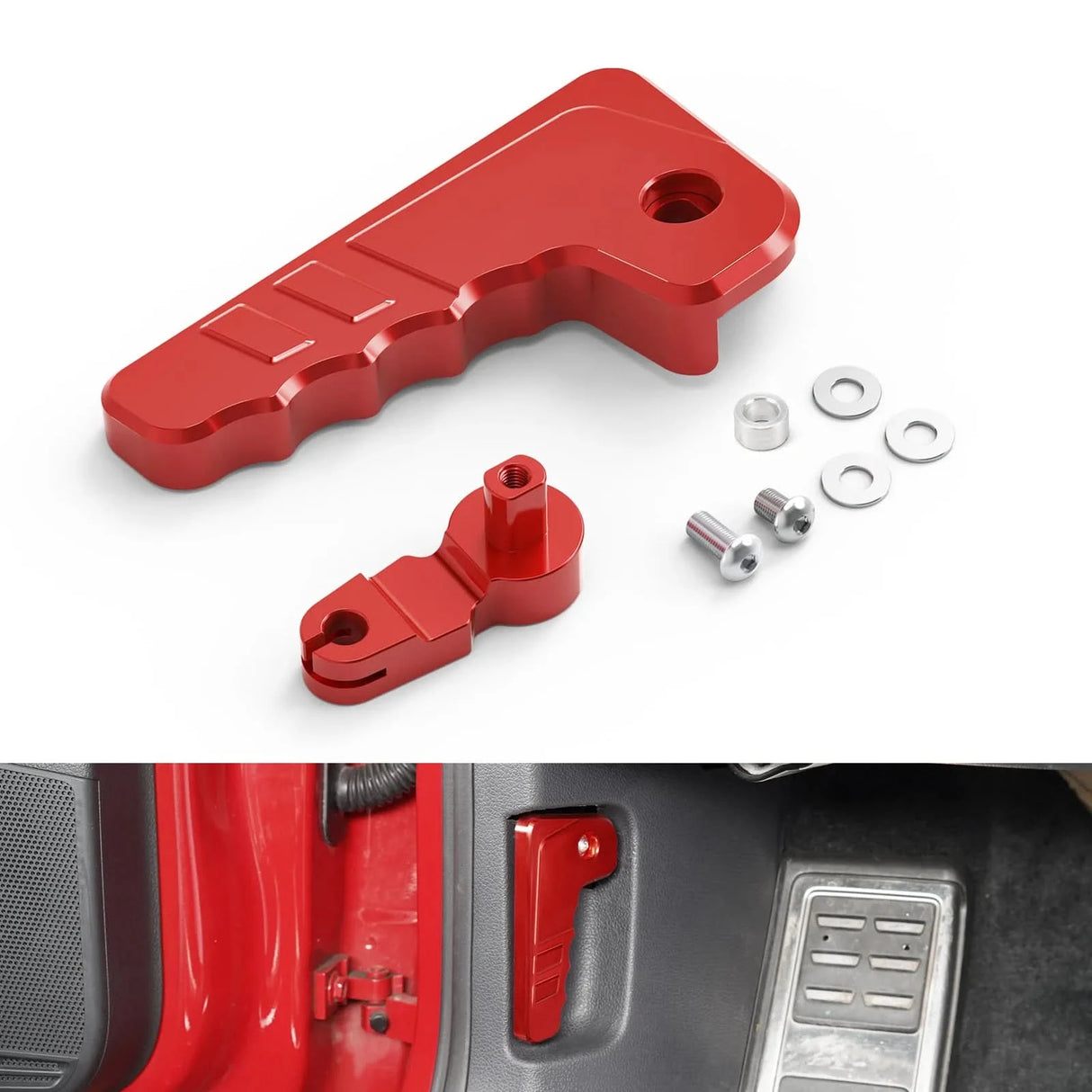 Aluminum Hood Release Lever Handle for VW Golf MK7 GTI/R, Seat Leon 5F, Skoda Octavia 5E LHD 2015-2020 | CNC-Machined Upgrade 6R1823533
