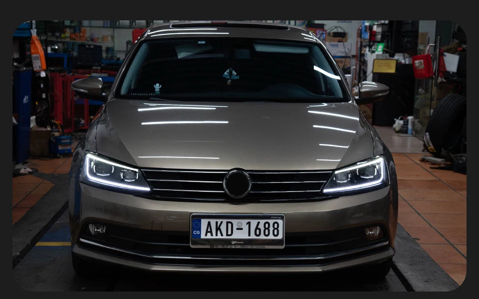 LED Headlights for Volkswagen Jetta MK6 (2011–2018) – Projector Lens & DRL Head Lamp Upgrade