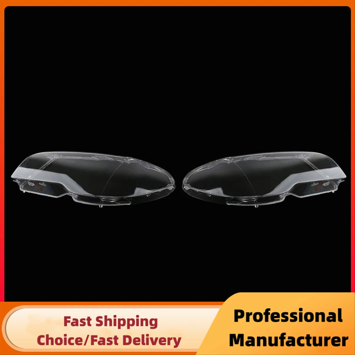 Headlight Lens Replacement for BMW E46 Coupe/Convertible (2003–2006 LCI) – Clear Polycarbonate