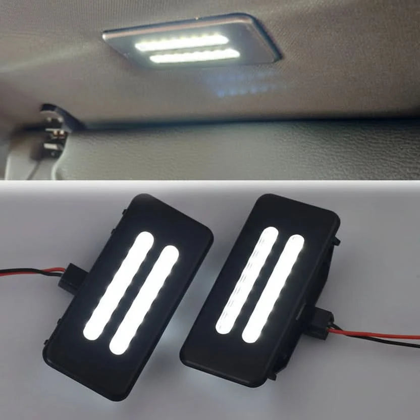 LED Sun Visor Vanity Mirror Reading Lights – White Upgrade for BMW E90 E60 E61 X1 X3 X5 X6