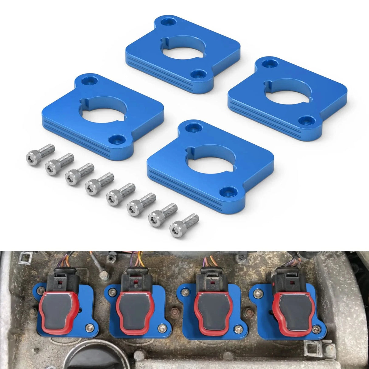 Coil Pack Adapter Plates for Audi & VW 1.8T 20V Engines (MK4/Golf/GTI/Jetta/Passat/TT)