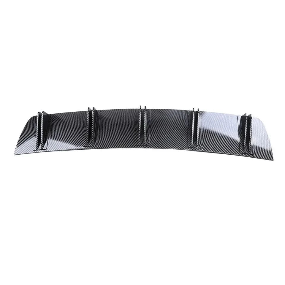 Universal 5-Fin Rear Bumper Diffuser – Shark Style Lower Lip Splitter (ABS)