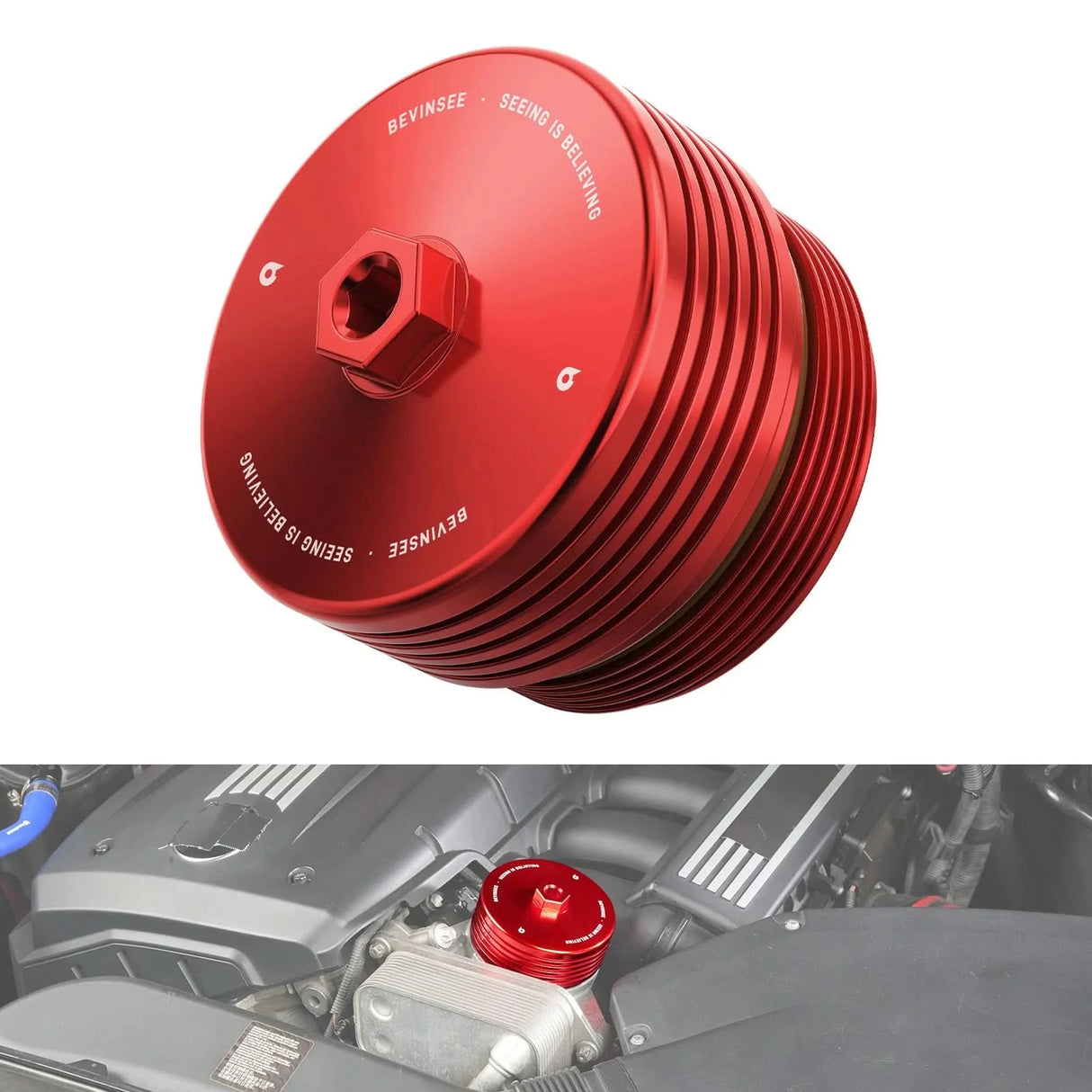 Billet Aluminum Oil Filter Housing Cap for BMW N20 N52 N54 N55 S55 Engines