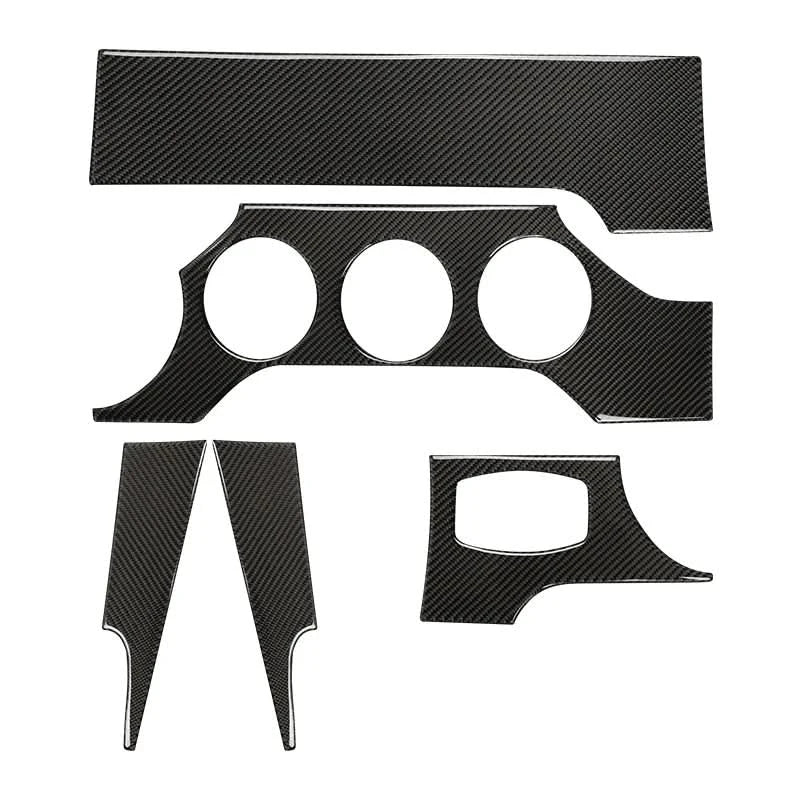 Carbon Fiber Interior Dashboard & Console Trim Kit for Ford Mustang GT 2015–2021 – Full Interior Panel Cover Sticker Set