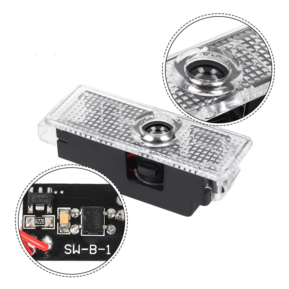 LED Door Projector Welcome Lights (2PCS) For BMW E46 E60 E61 E63 E65 E90 E92 E93 E91 F07 F10 F11 F18 F30 – Ghost Shadow Entry Lighting Upgrade