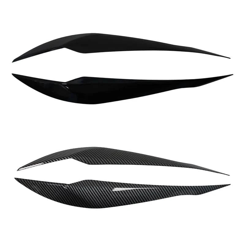 Headlight Eyebrow Covers for BMW 3 Series F30 F31 2012–2019 – Gloss Black / Carbon Look Eyelid Trim Pair