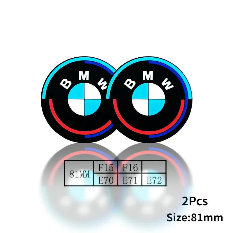 Silicone Cup Holder Coaster Set for BMW – 2PCS Interior Cup Mat for X1 X2 X3 X4 X5 X6 & 1–7 Series (Multiple Chassis Fitment)
