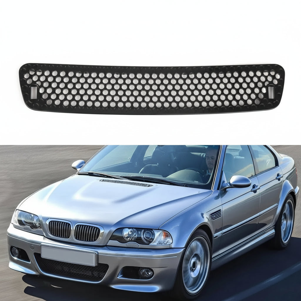 Hood Grille Center Vent Air Inlet for BMW E46 M3 (2001–2006) – Black ABS Front Center Grille Replacement 51132694723