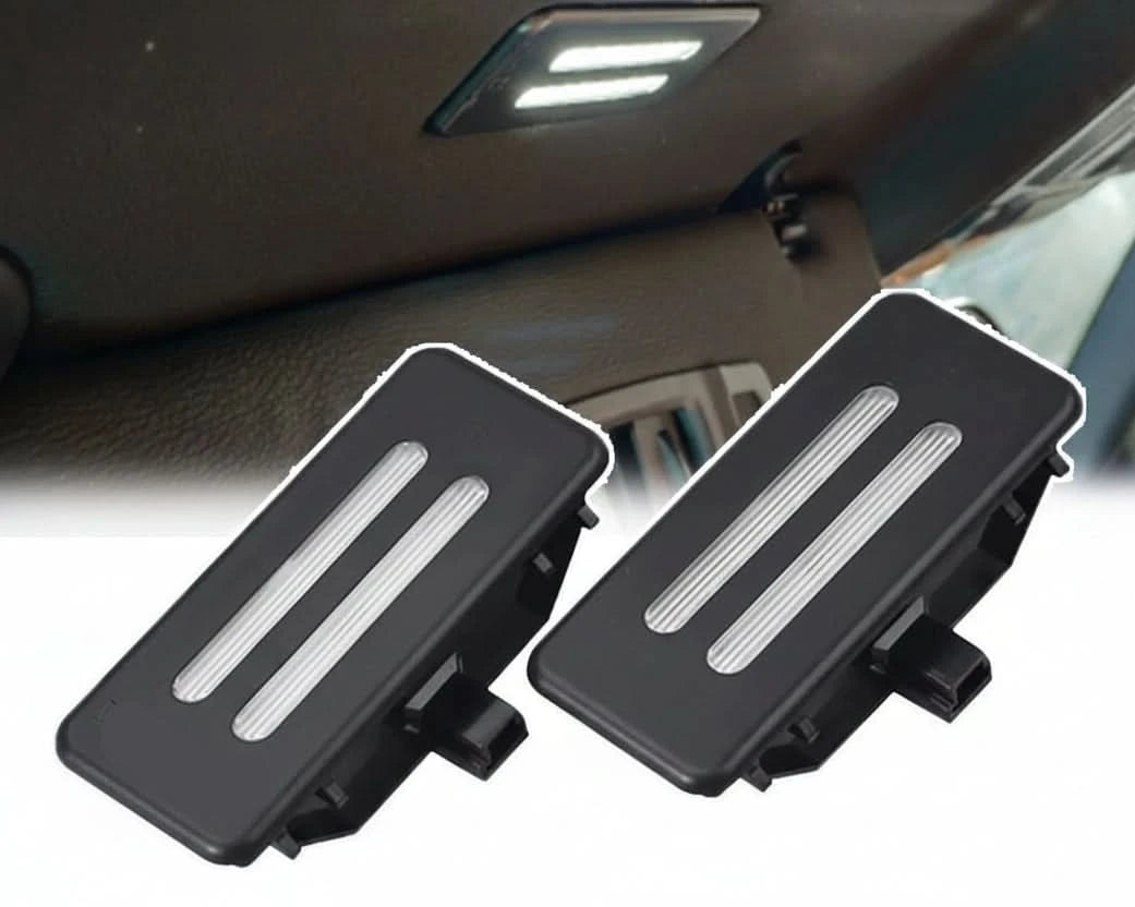 LED Sun Visor Vanity Mirror Reading Lights – White Upgrade for BMW E90 E60 E61 X1 X3 X5 X6