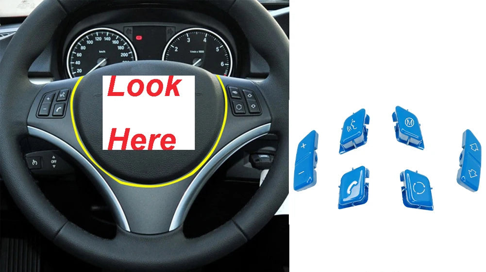 Steering Wheel M Button Replacement Cover for BMW 3 Series E90 E92 E93 M3, 1 Series E81–E88 & X1 E84 (2006–2013)