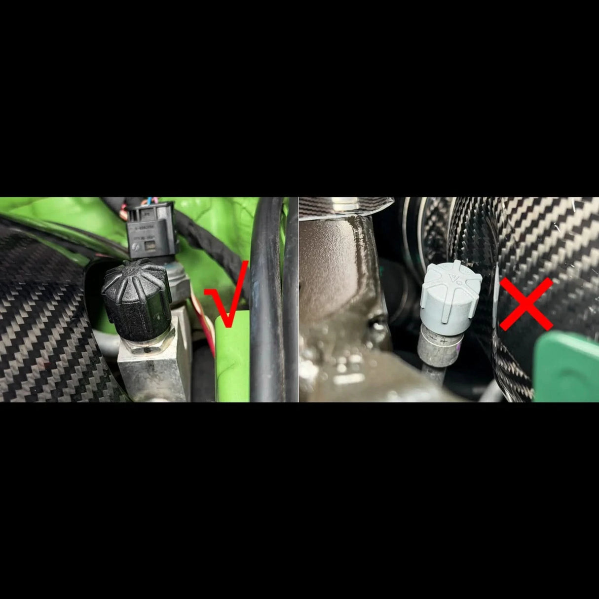 Billet Aluminum A/C Service Cap Set – BMW E-Series & MINI Platforms