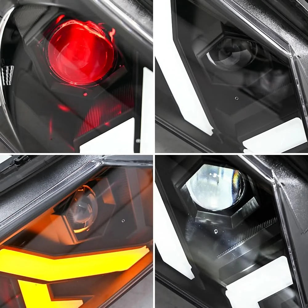 LED Headlight Assembly for Honda Accord 4-Door (2013–2015) – Projector Lens Headlamps with DRL