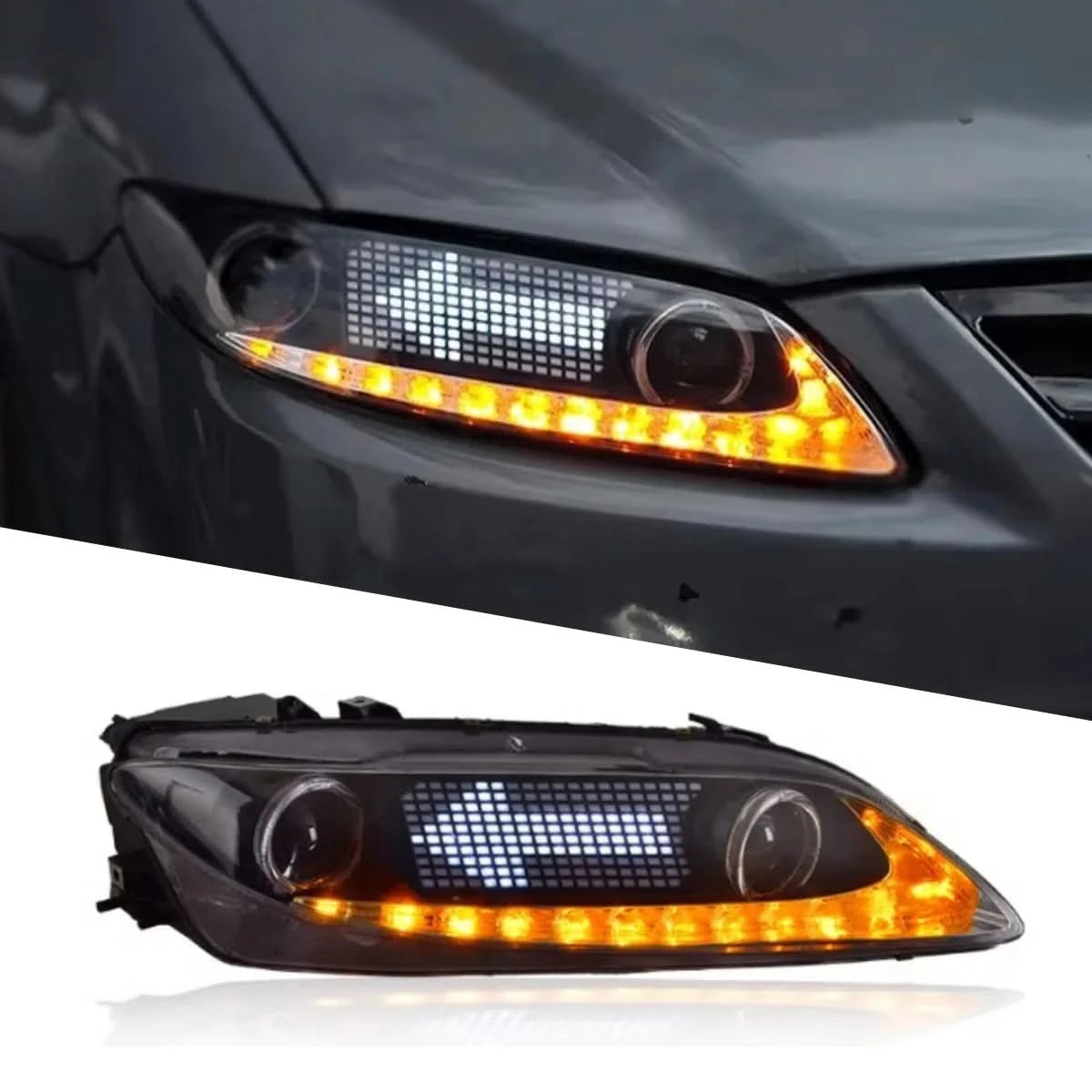 Mazda 6 LED Projector Headlights – DRL Upgrade with Sequential Turn Signals