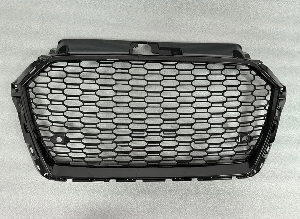 RS-Style Honeycomb Front Bumper Grille for Audi A3 / S3 8V 2017-2019 | Racing Mesh Hood Grill Upgrade