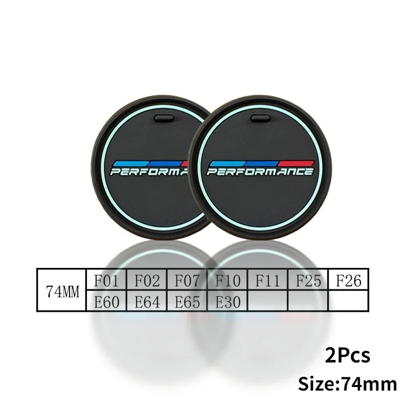 Silicone Cup Holder Coaster Set for BMW – 2PCS Interior Cup Mat for X1 X2 X3 X4 X5 X6 & 1–7 Series (Multiple Chassis Fitment)