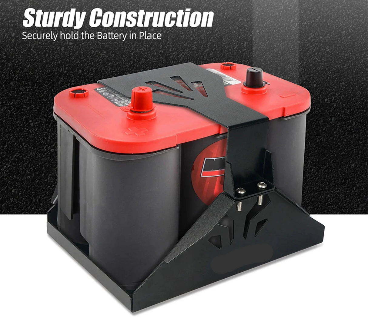 Billet Aluminum Battery Hold Down Tray – Group 34 / 34-78 Secure Mount