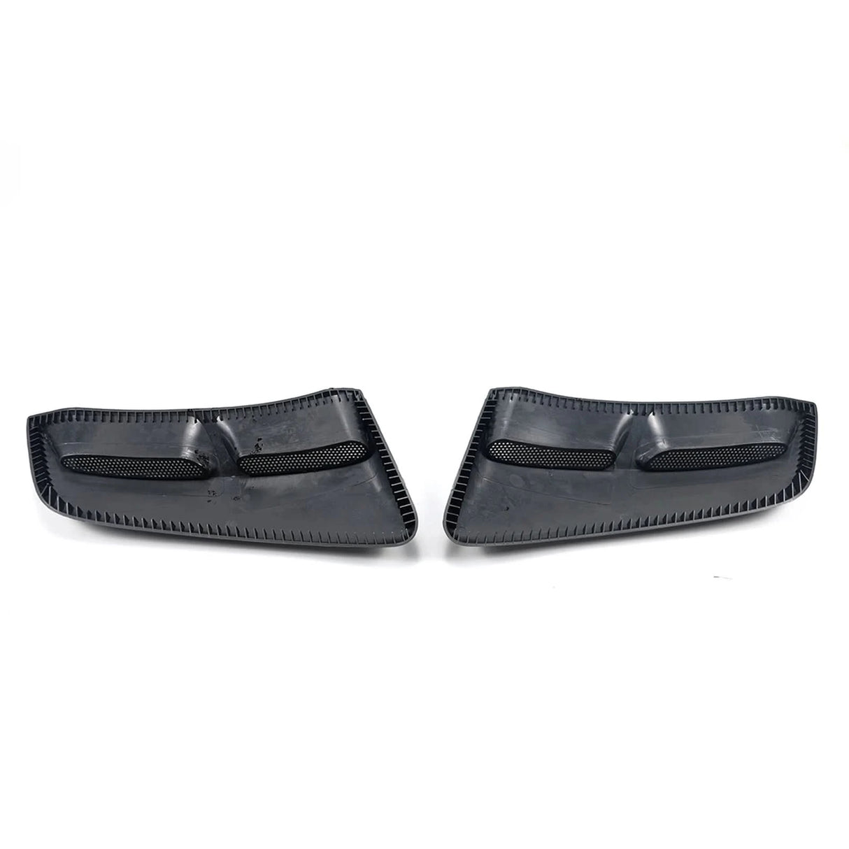 Ford Mustang Rear Fender Side Scoop Air Vents – Gloss Black / Carbon Fiber Style (2016–2023)