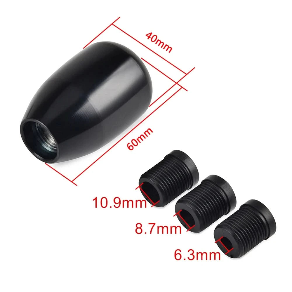 Universal 5-Speed Billet Aluminum Manual Shift Knob with Adapter Kit